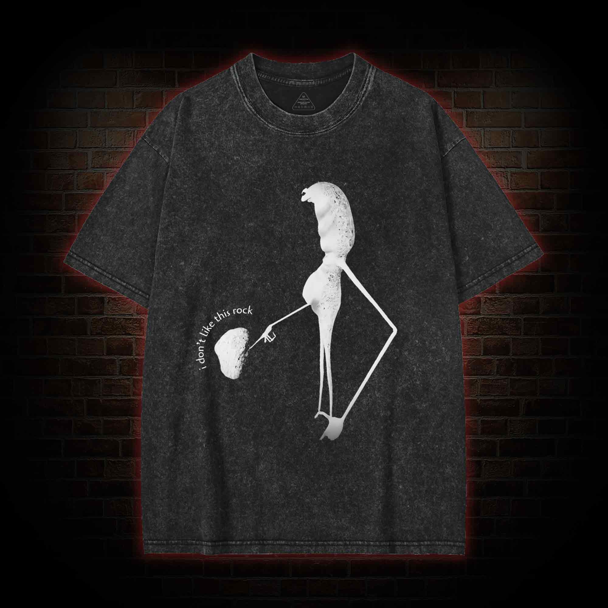 I Don't Like This Rock Meme Washed T-shirt