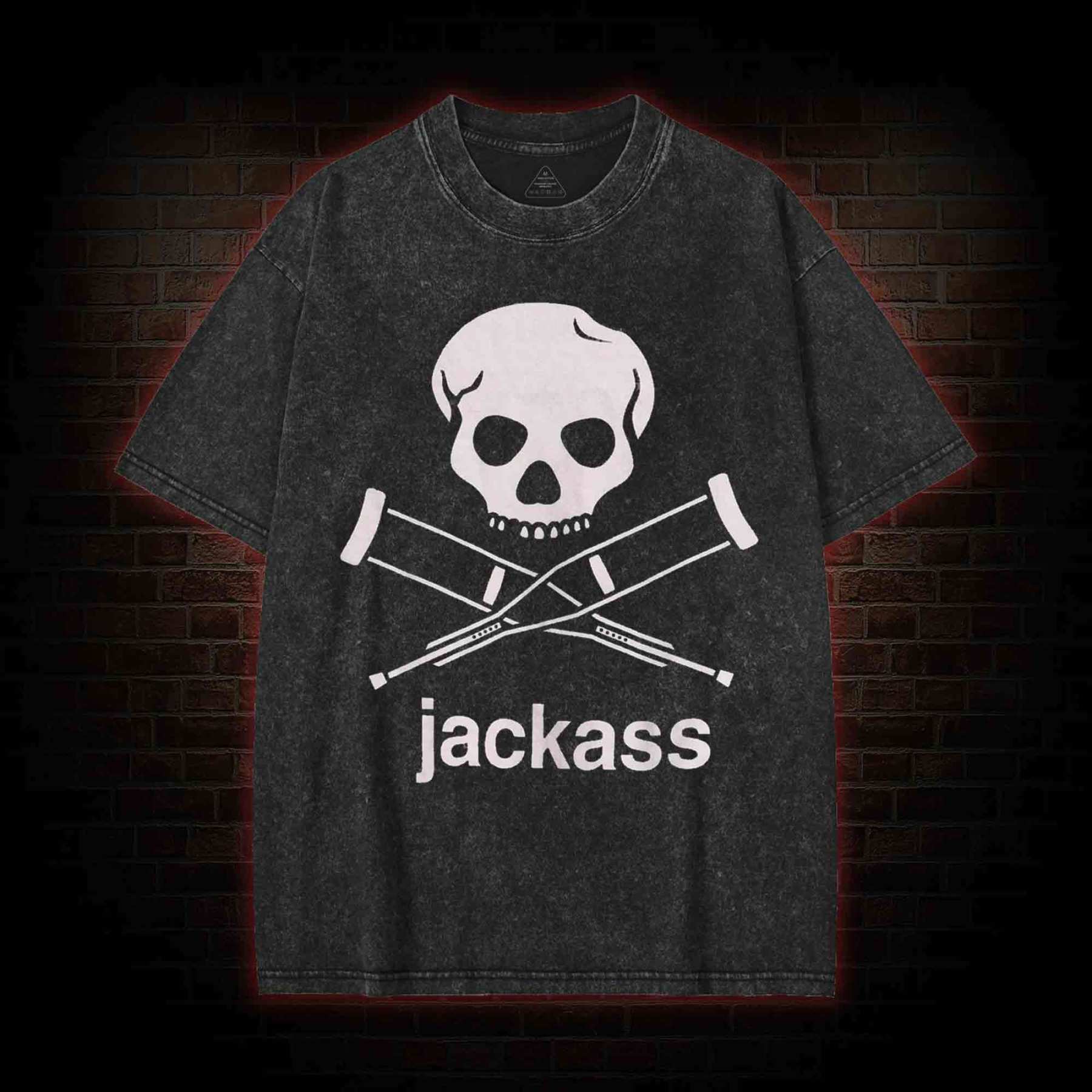 Skull Crutches Washed T-shirt