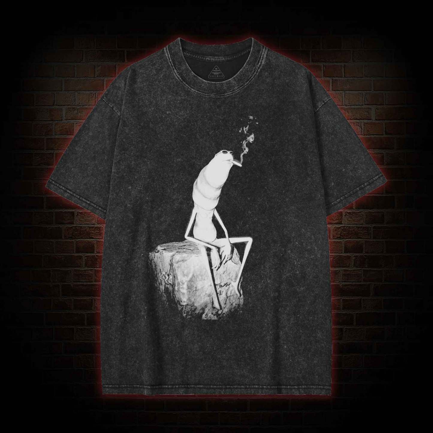 Worm Meme Washed T-shirt