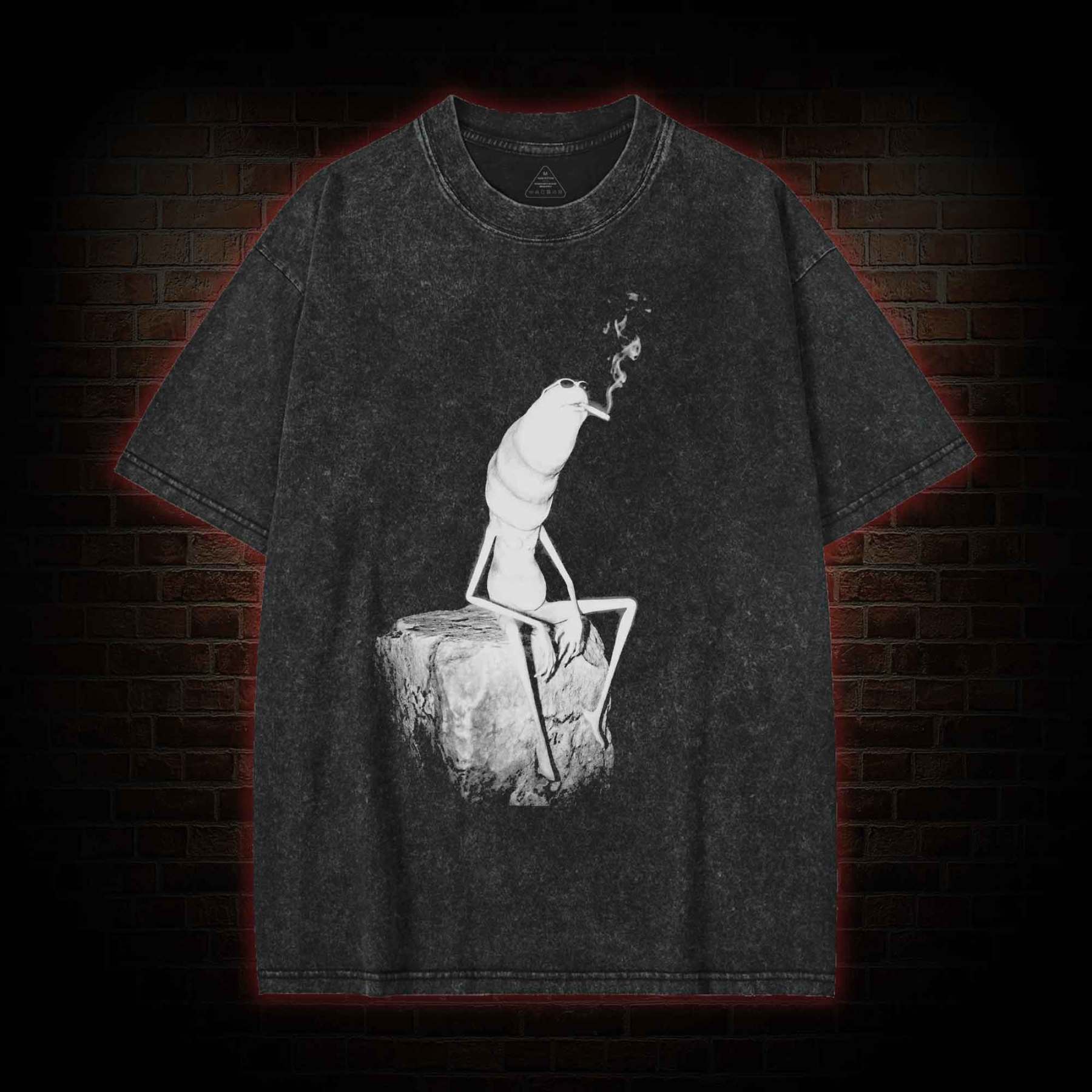 Worm Meme Washed T-shirt