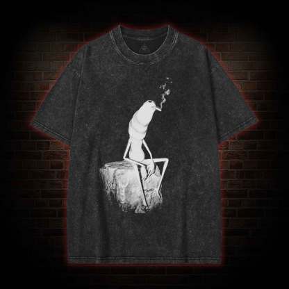 Worm Meme Washed T-shirt