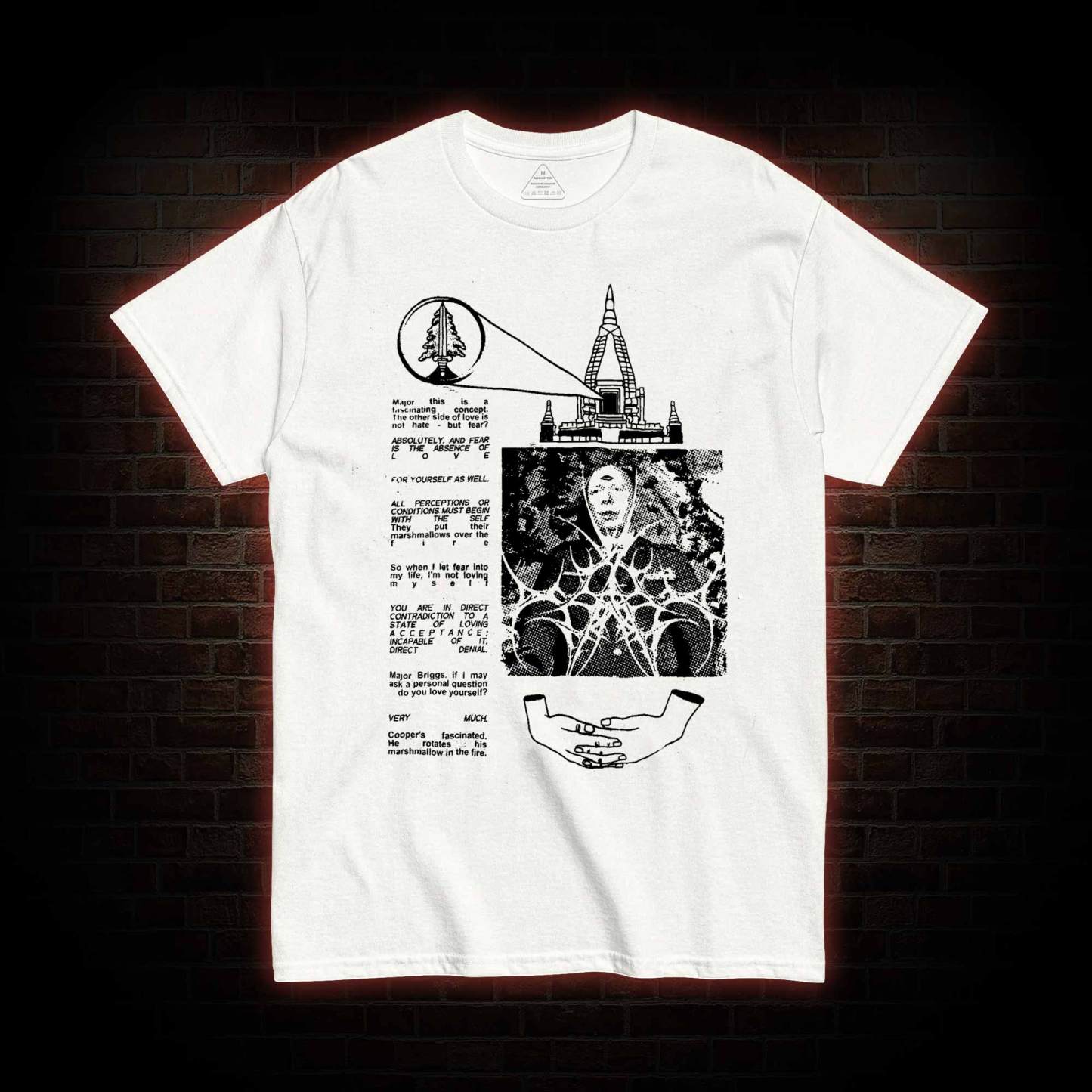 He Rotates His Marshmallow in the Fire T-shirt