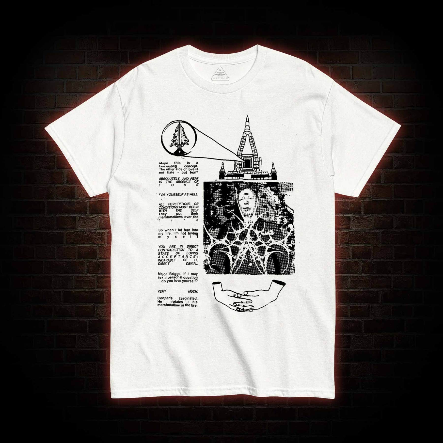 He Rotates His Marshmallow in the Fire T-shirt