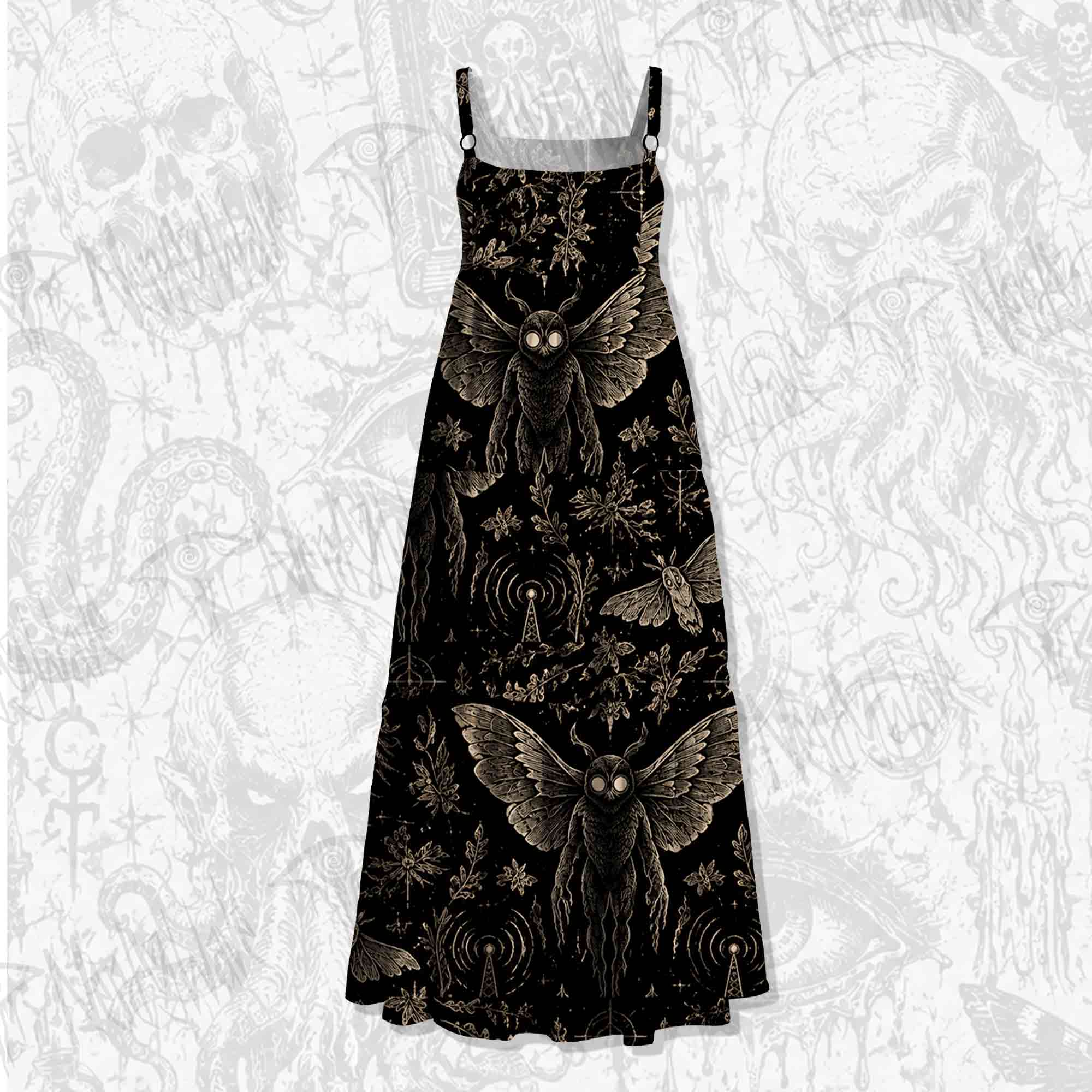 Mothman Radio Wide Straps Maxi Dress