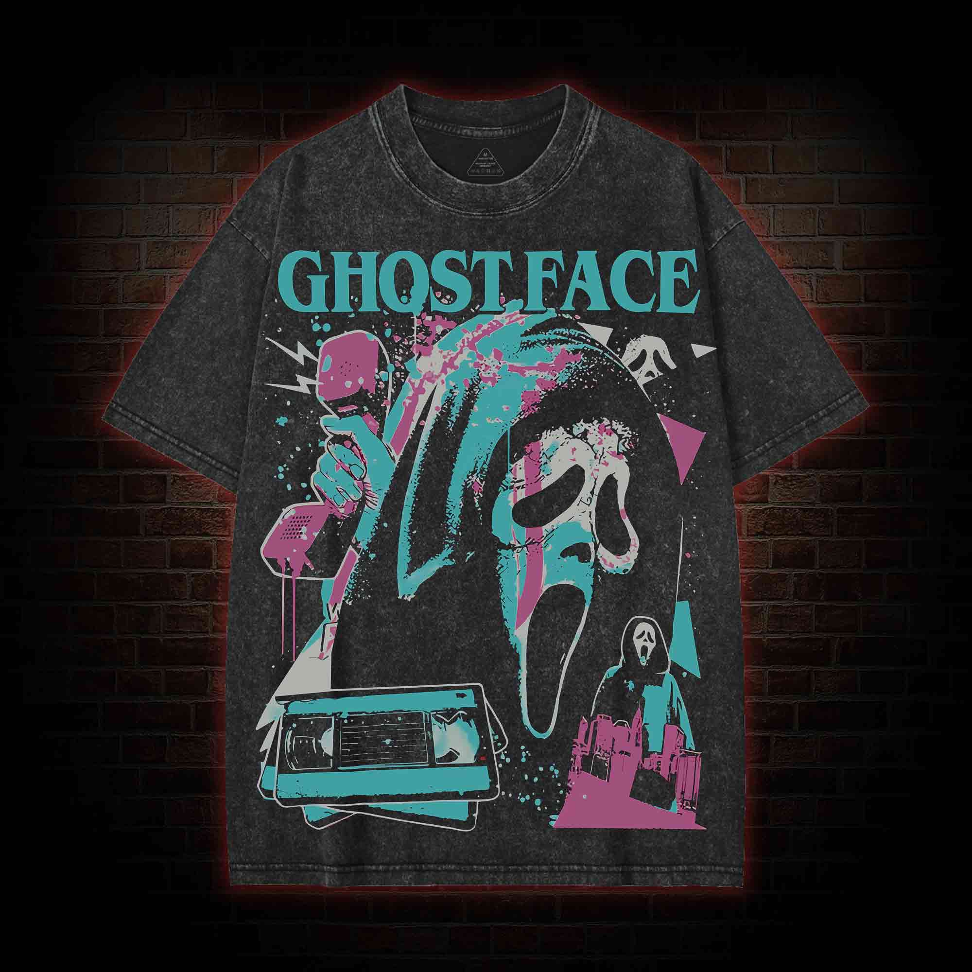 What's Your Favortie Scary Movie? Horror Streetwear Washed T-shirt