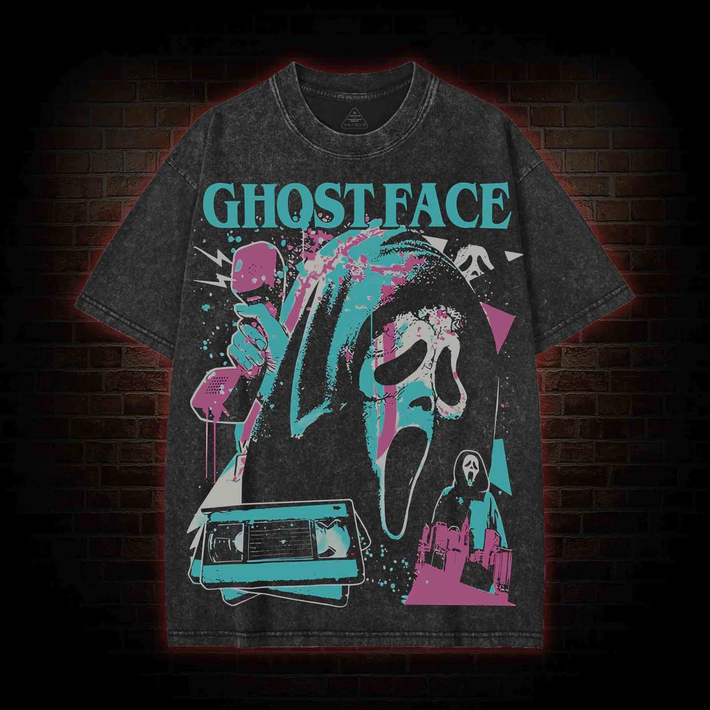 What's Your Favortie Scary Movie? Horror Streetwear Washed T-shirt