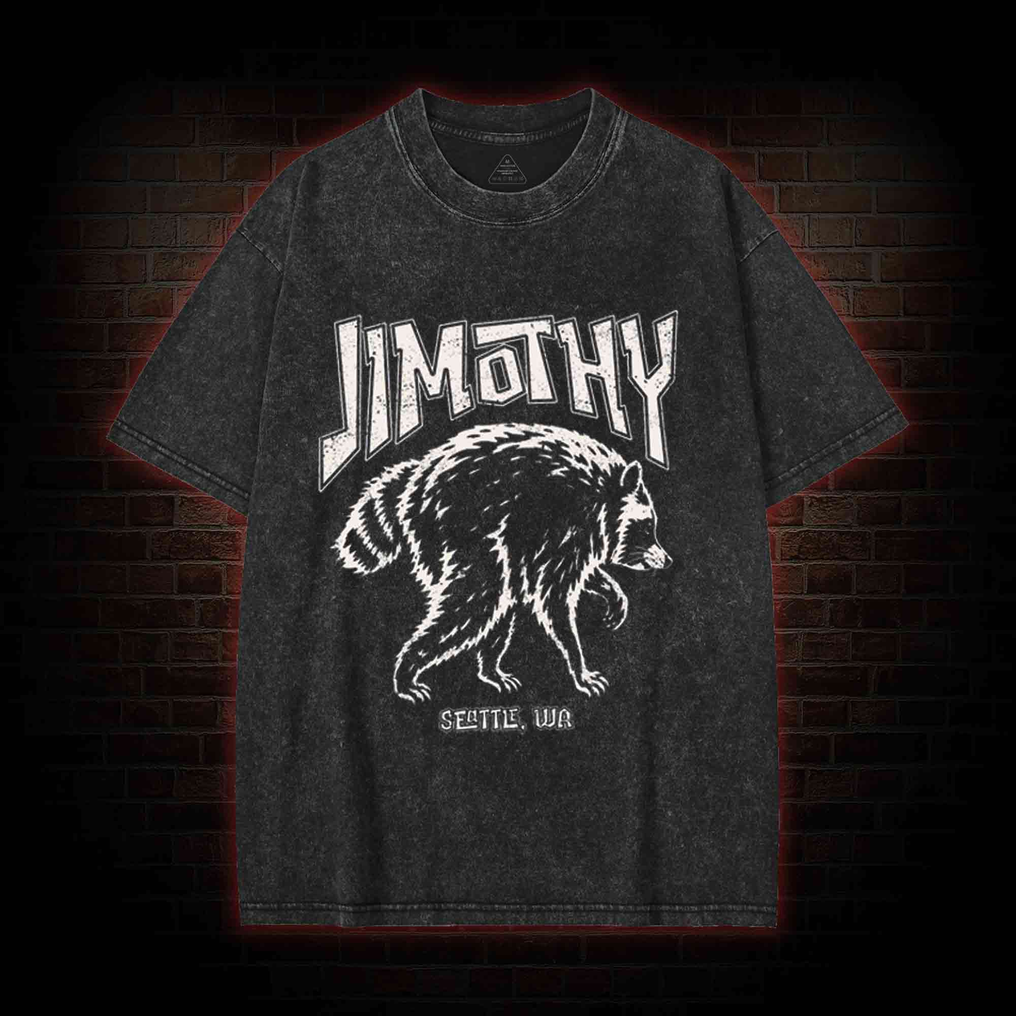 Jimothy Raccoon Meme Washed T-shirt