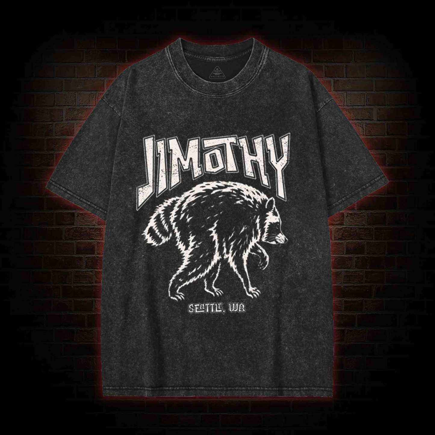 Jimothy Raccoon Meme Washed T-shirt