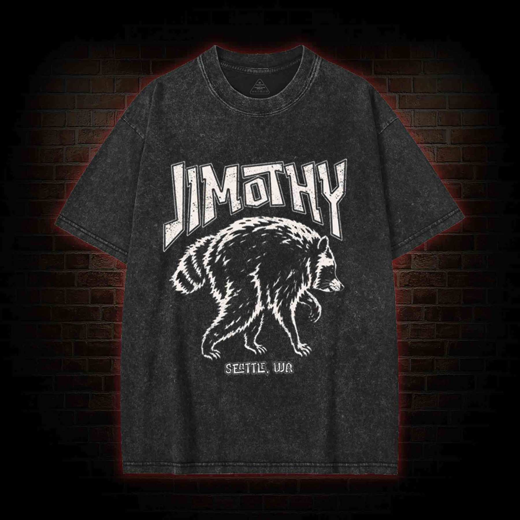 Jimothy Raccoon Meme Washed T-shirt