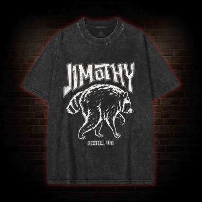 Jimothy Raccoon Meme Washed T-shirt