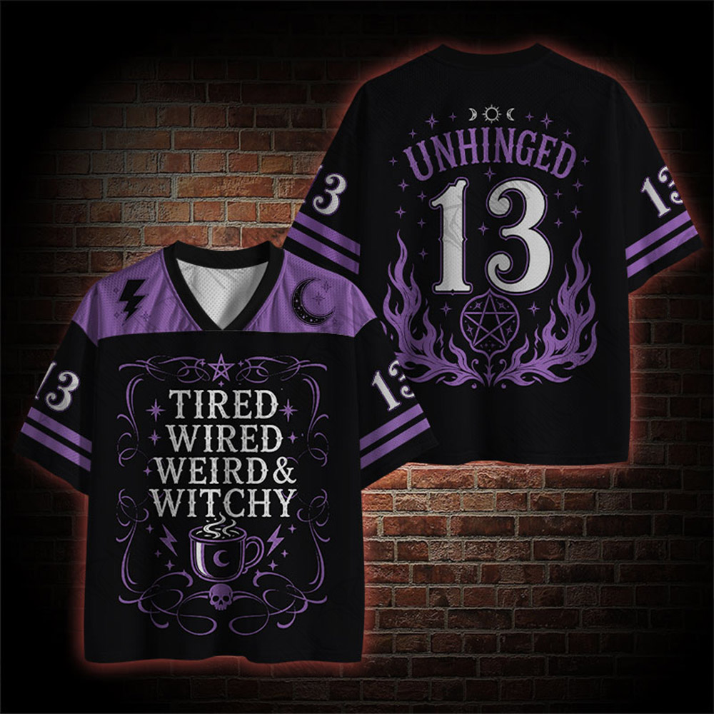 Tired Wired Weird & Witchy Mesh Jersey