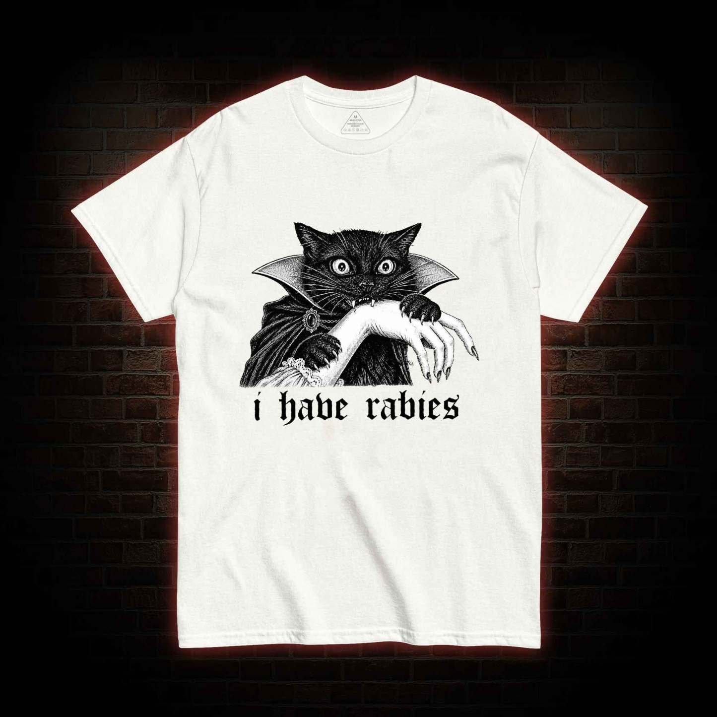 I Have Rabies Vampire Cat T-shirt