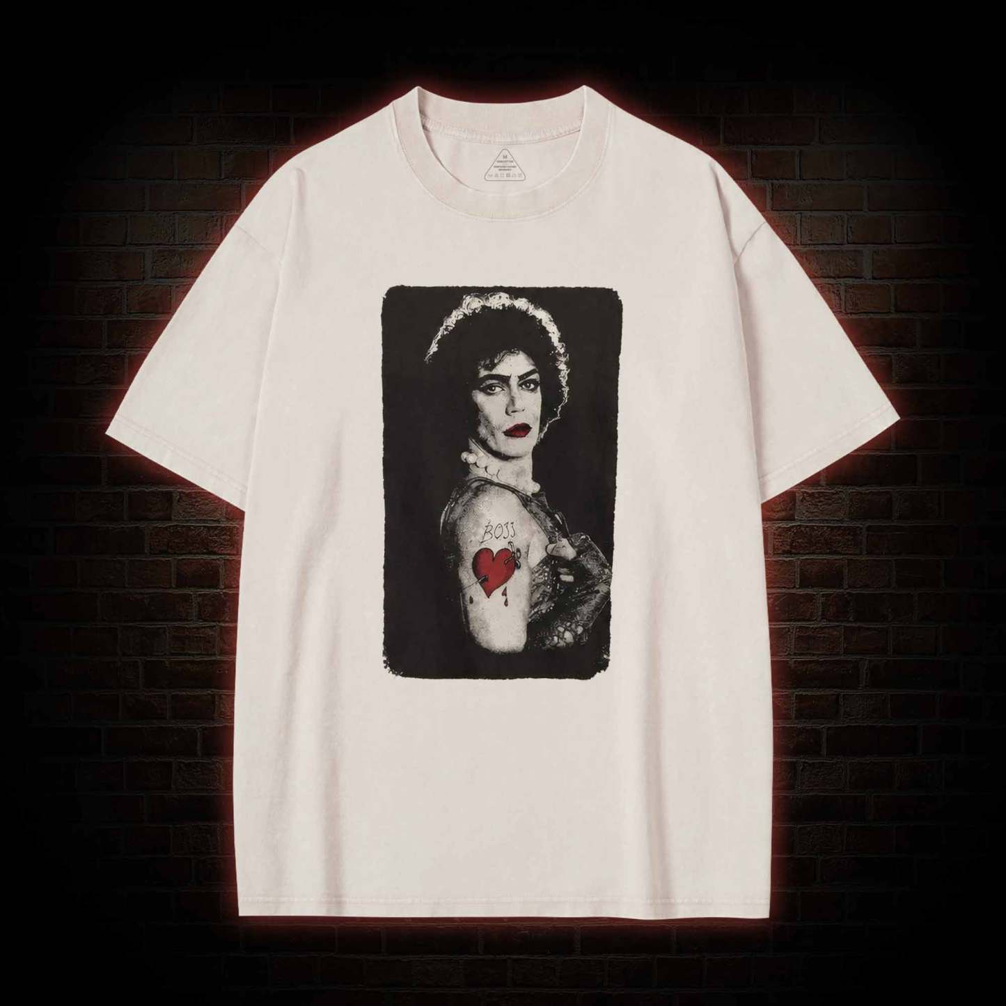 Vintage Boss Heart Tattoo Washed T-shirt