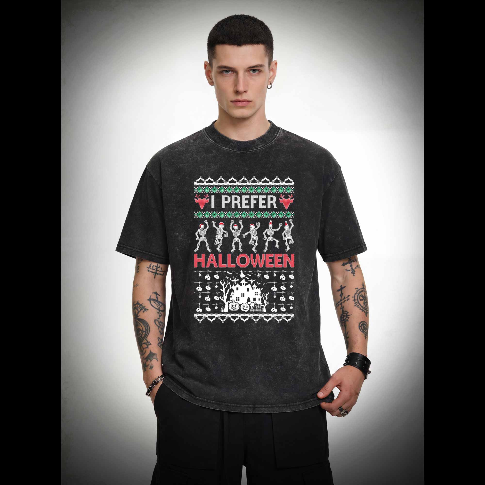 I Prefer Halloween Washed T-shirt