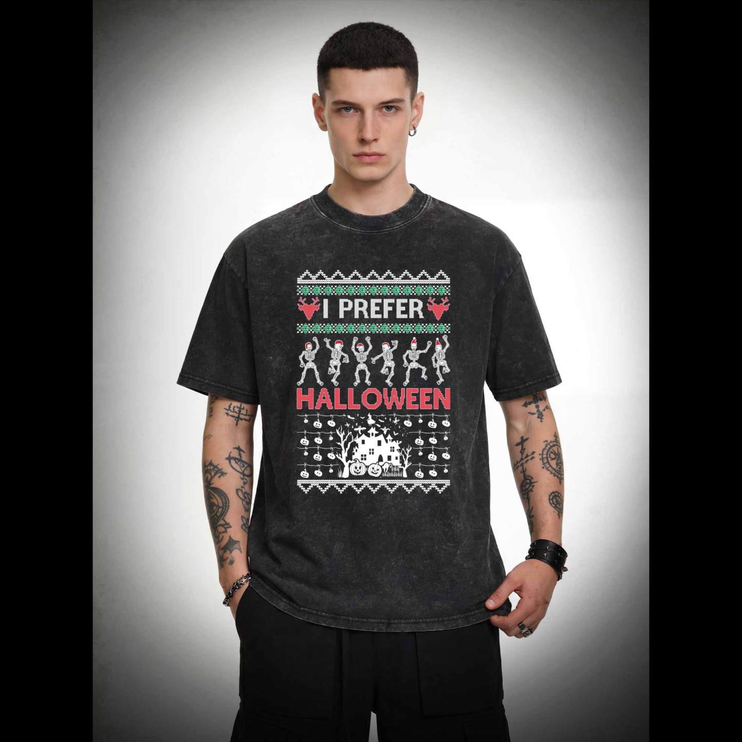 I Prefer Halloween Washed T-shirt
