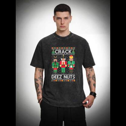 Crack Deez Nuts Washed T-shirt