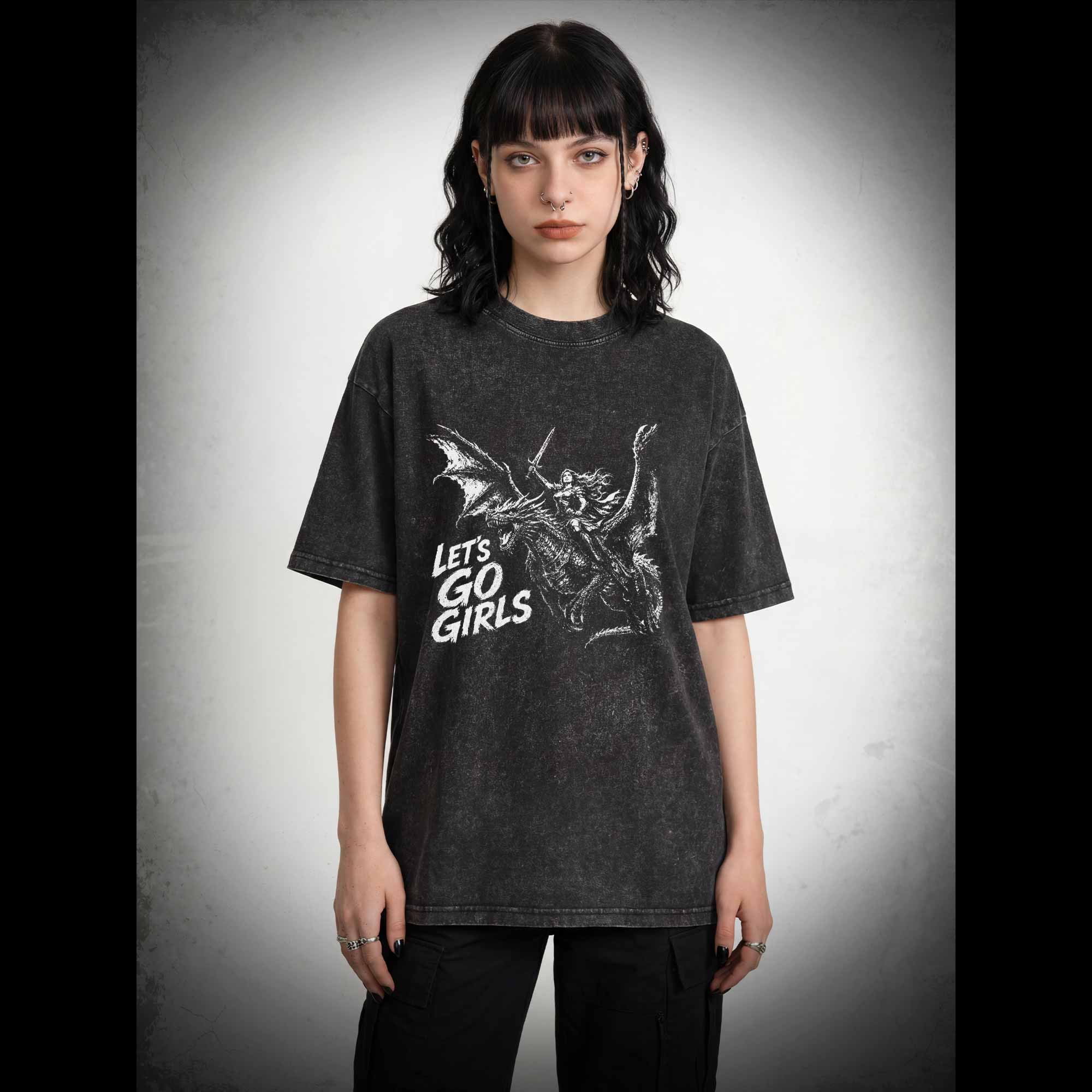 Let's Go Girls Washed T-shirt