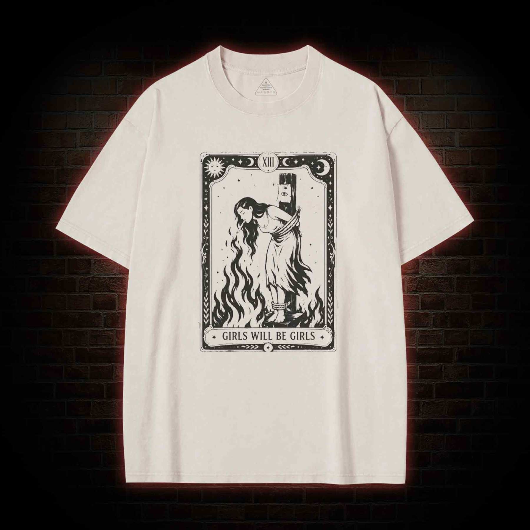 Girls Will be Girls Tarot Washed T-shirt