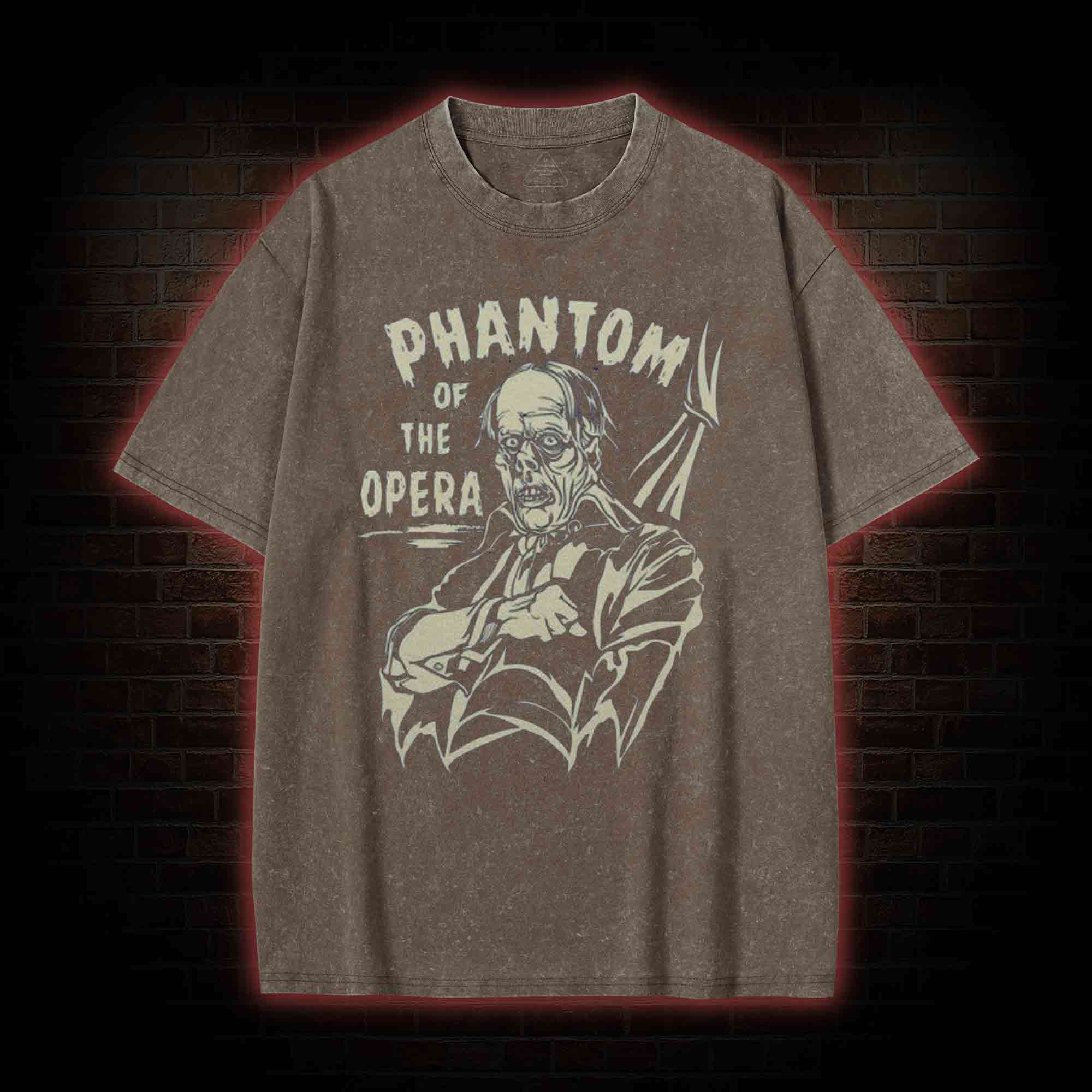 Black Phantom of the Opera Washed T-shirt