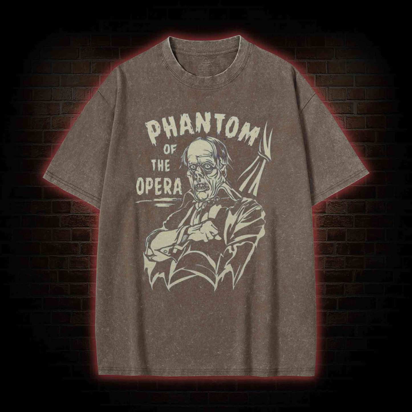 Black Phantom of the Opera Washed T-shirt