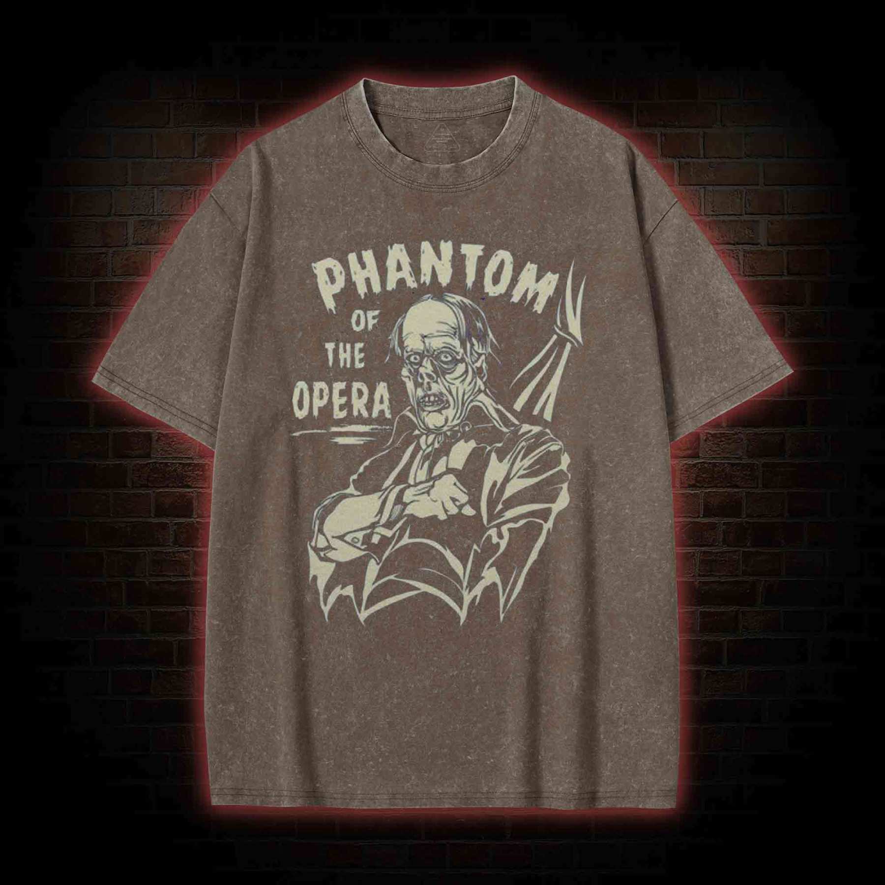 Black Phantom of the Opera Washed T-shirt