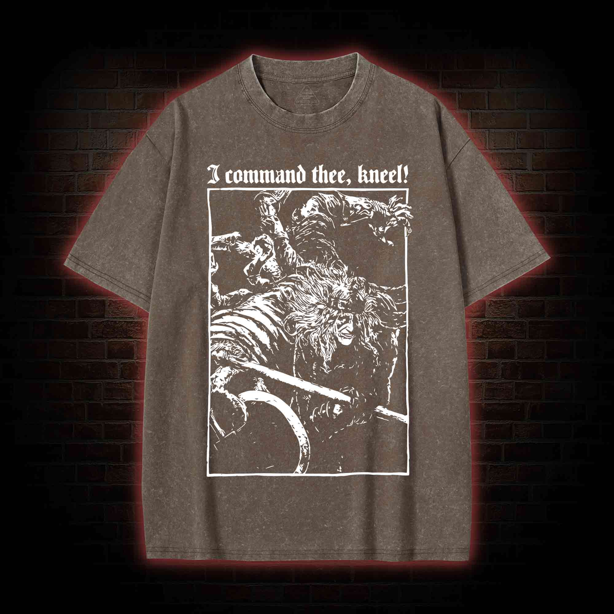I Command Thee Kneel Washed T-shirt