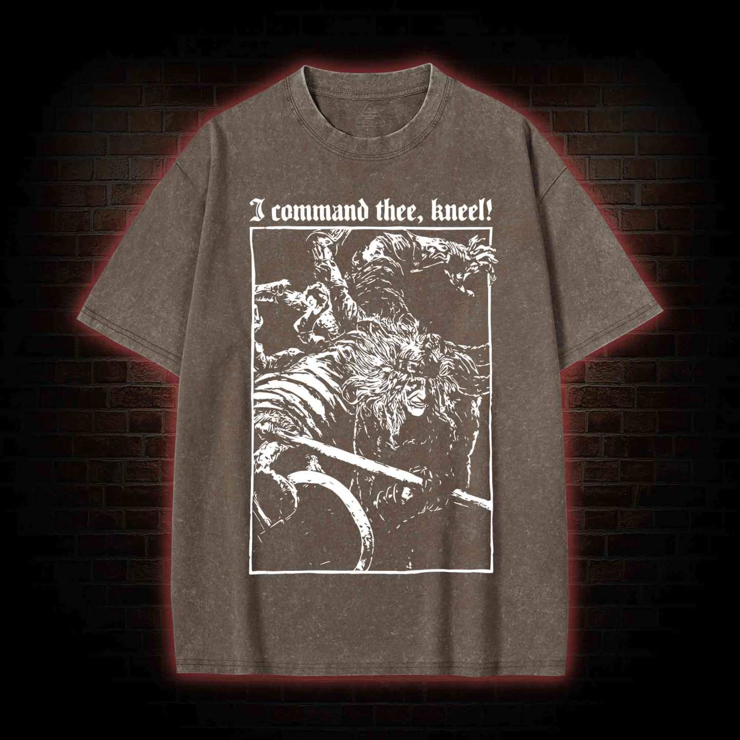 I Command Thee Kneel Washed T-shirt
