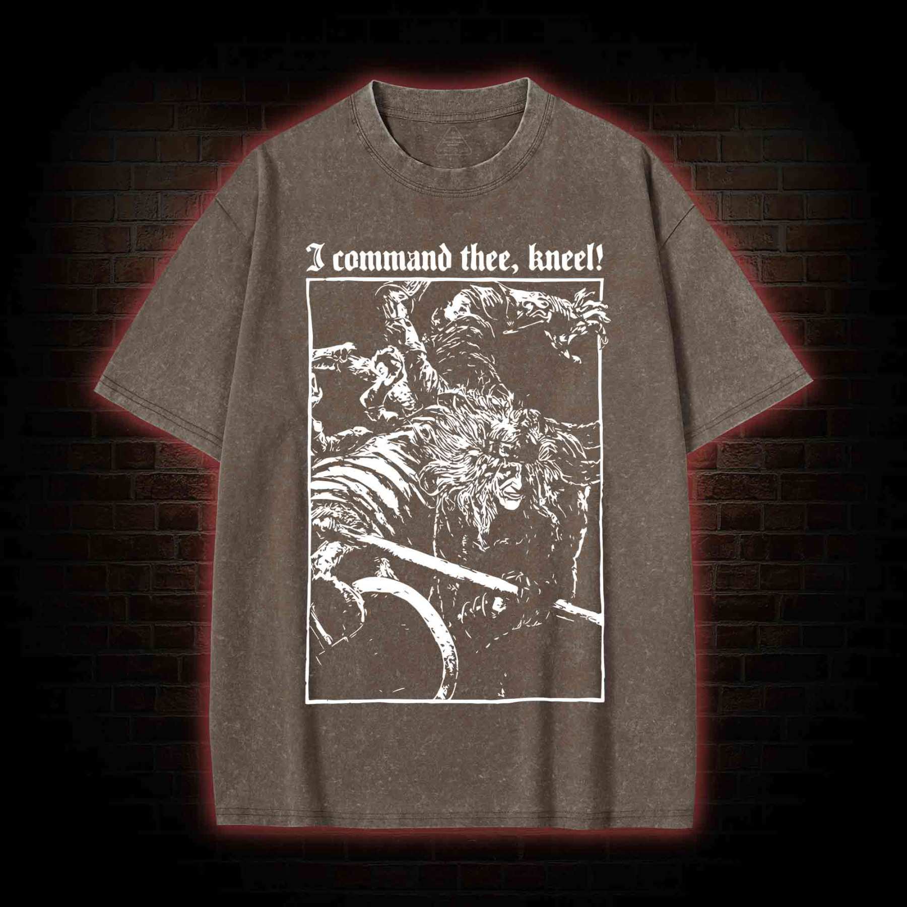 I Command Thee Kneel Washed T-shirt