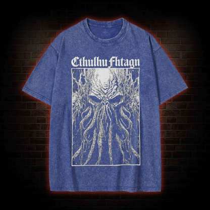 Cthulhu Fhtagn Washed T-shirt