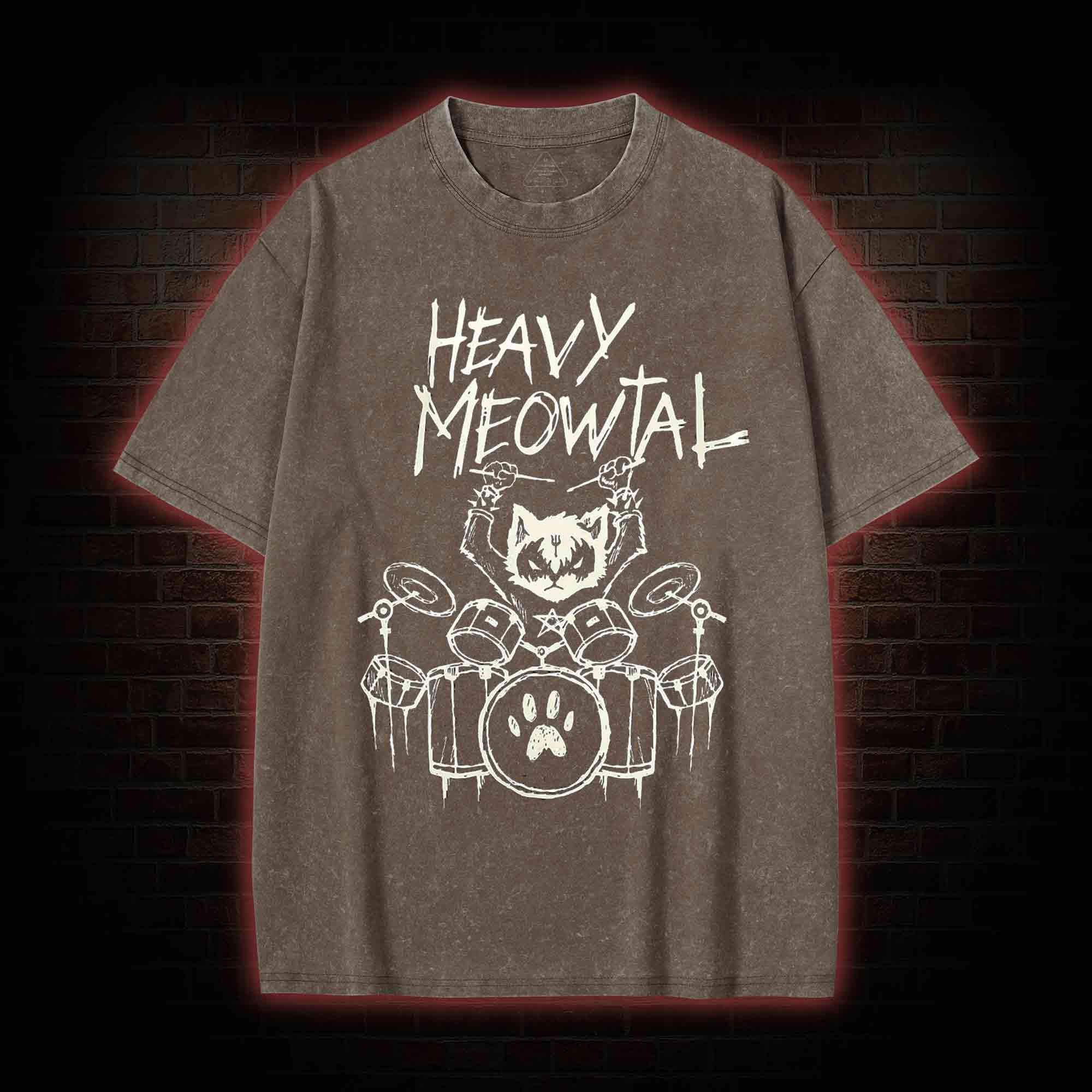 Heavy Meowtal Washed T-shirt