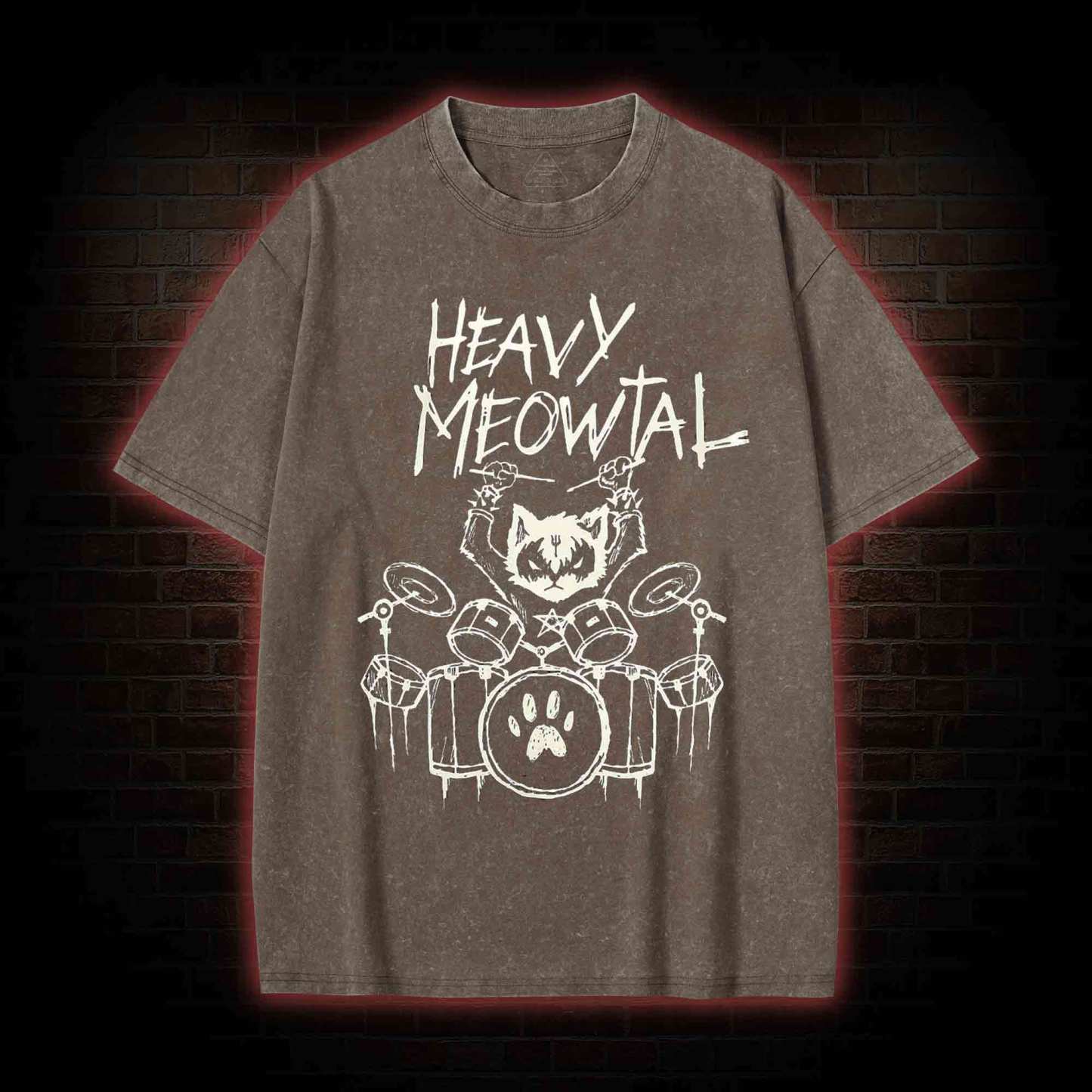 Heavy Meowtal Washed T-shirt