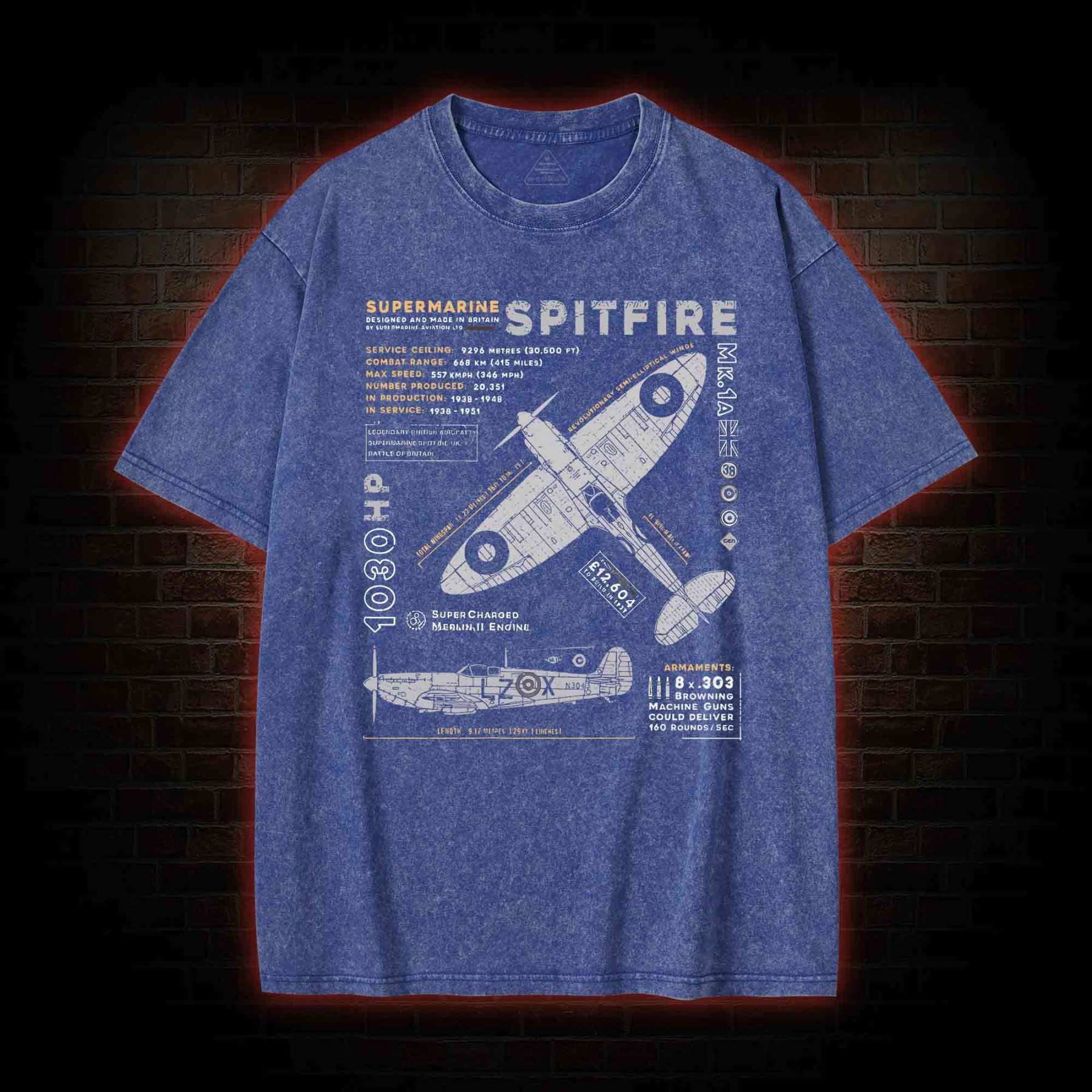 Royal Air Force Marlin Figher Washed T-shirt
