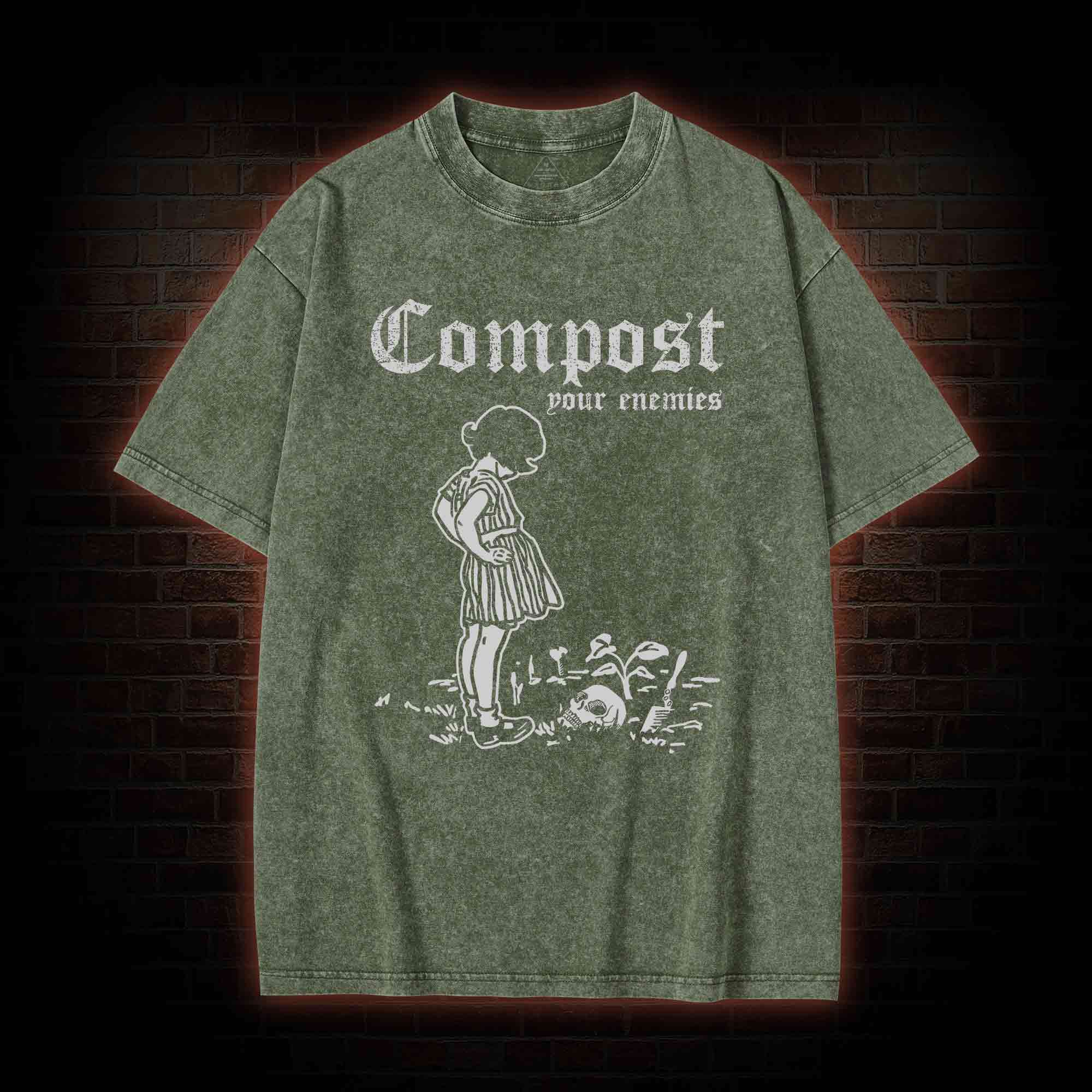 Compost Your Enemies Washed T-shirt