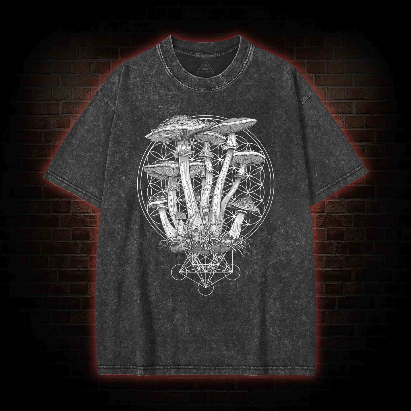 Mushroom Decor Party Washed T-shirt