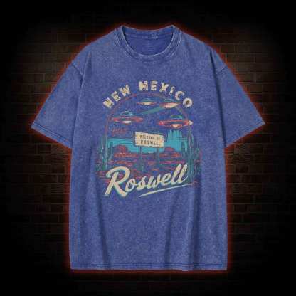 Roswell New Mexico Washed T-shirt