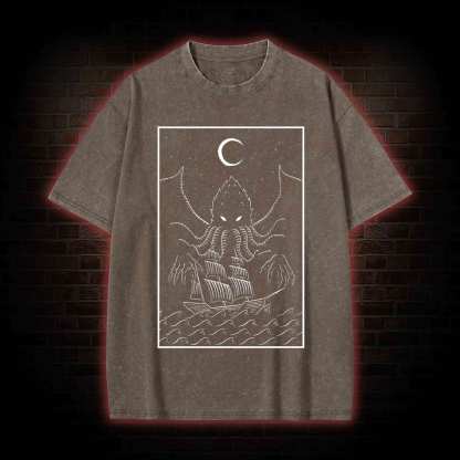 Cthulhu Lovecraft Washed T-shirt