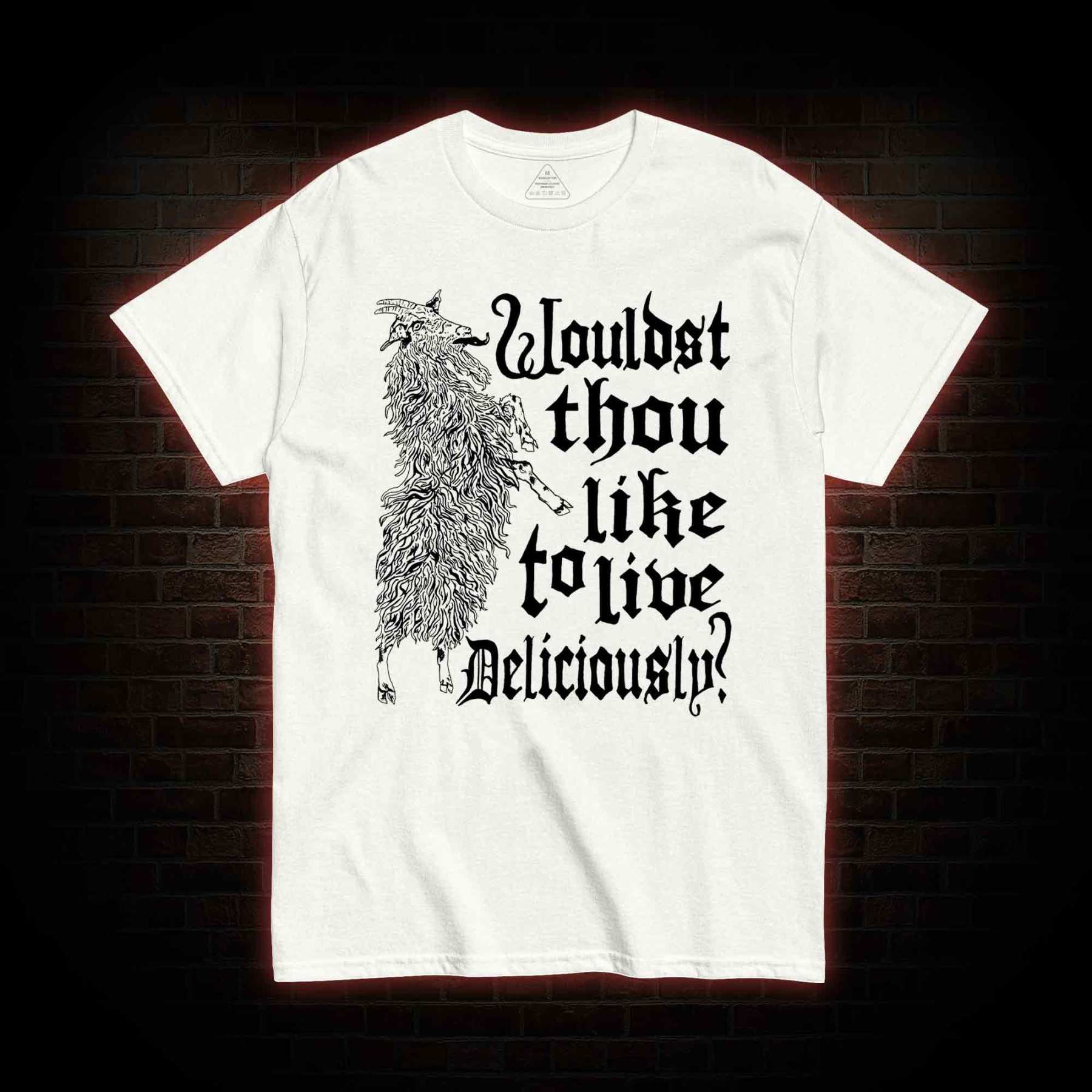 Live Deliciously Black Phillip T-shirt