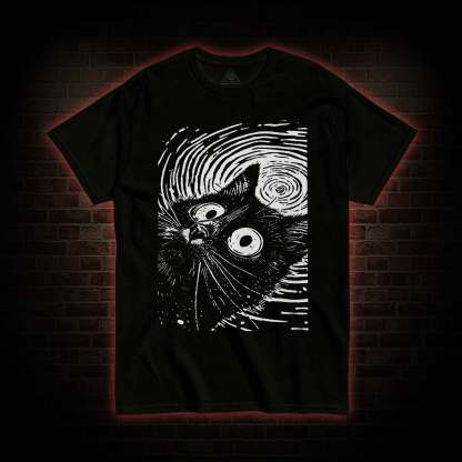 Psychedelic Weirdcore Cat T-shirt