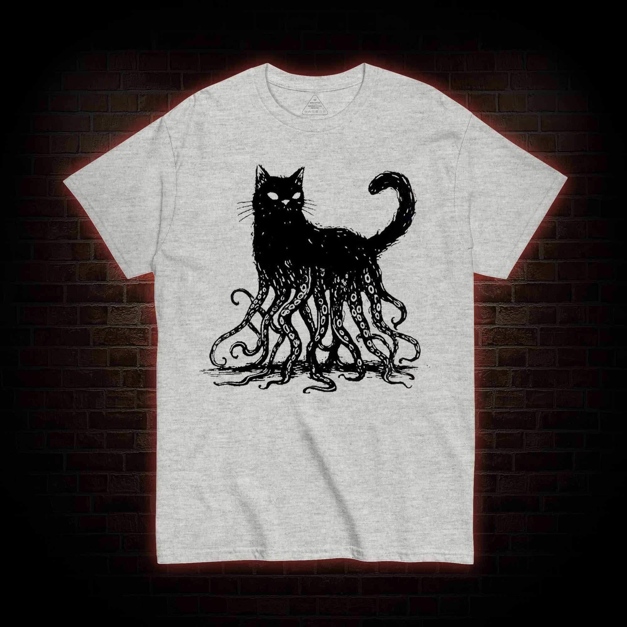 Octopus And Black Cat T-shirt