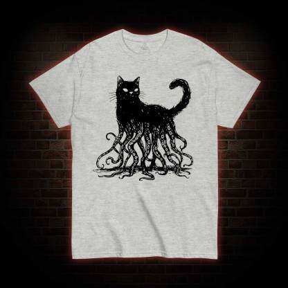 Octopus And Black Cat T-shirt