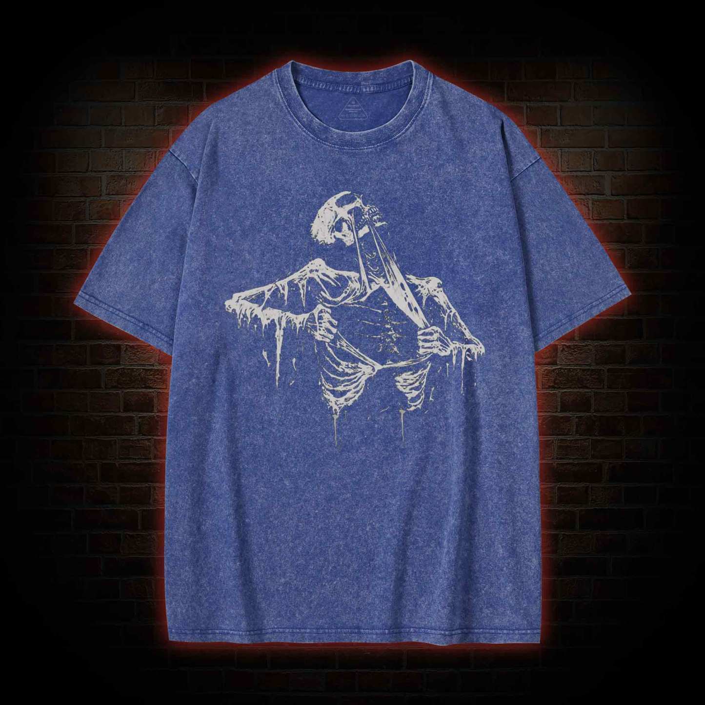 Skeleton Ripping Rib Cage Washed T-shirt