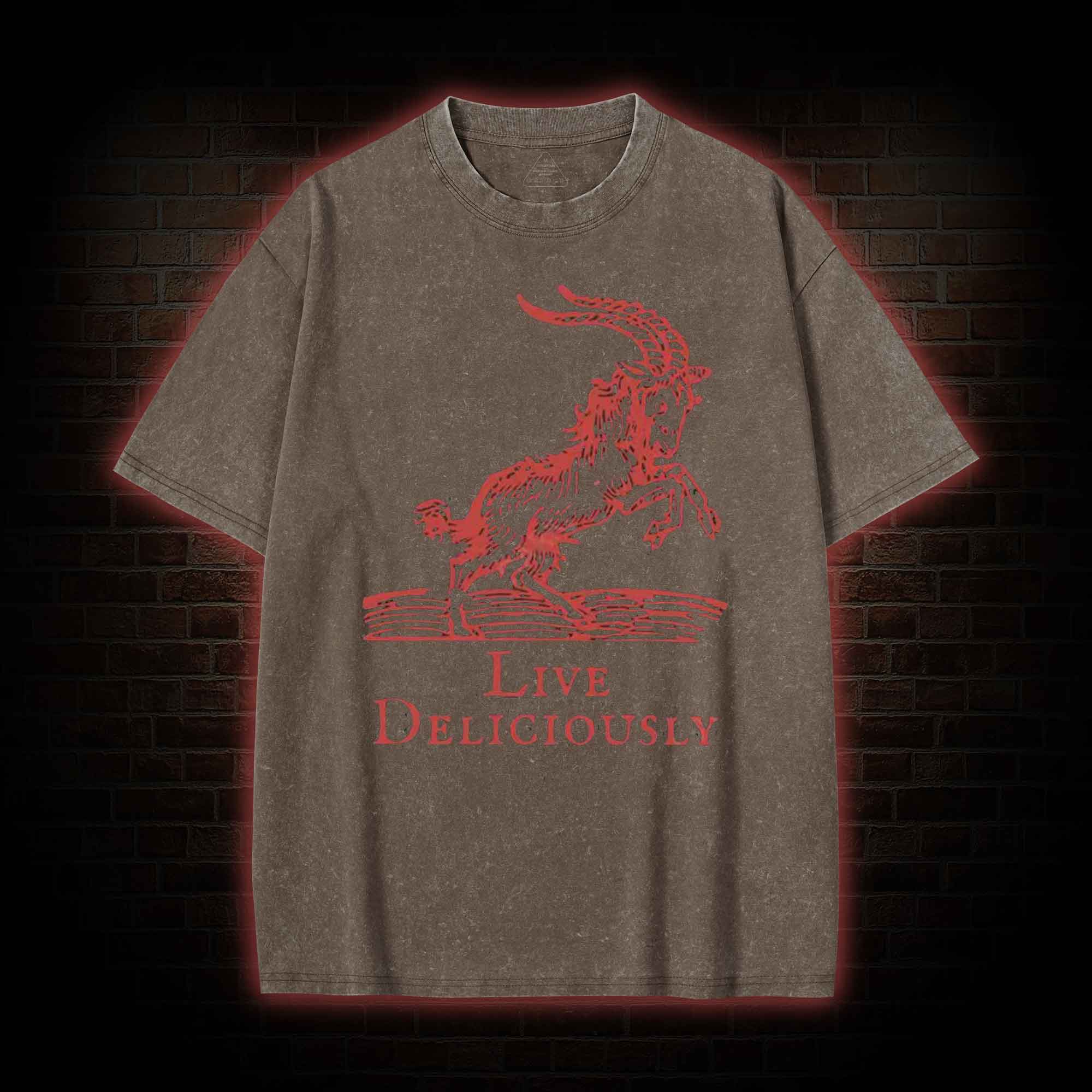 Live Deliciously Washed T-shirt