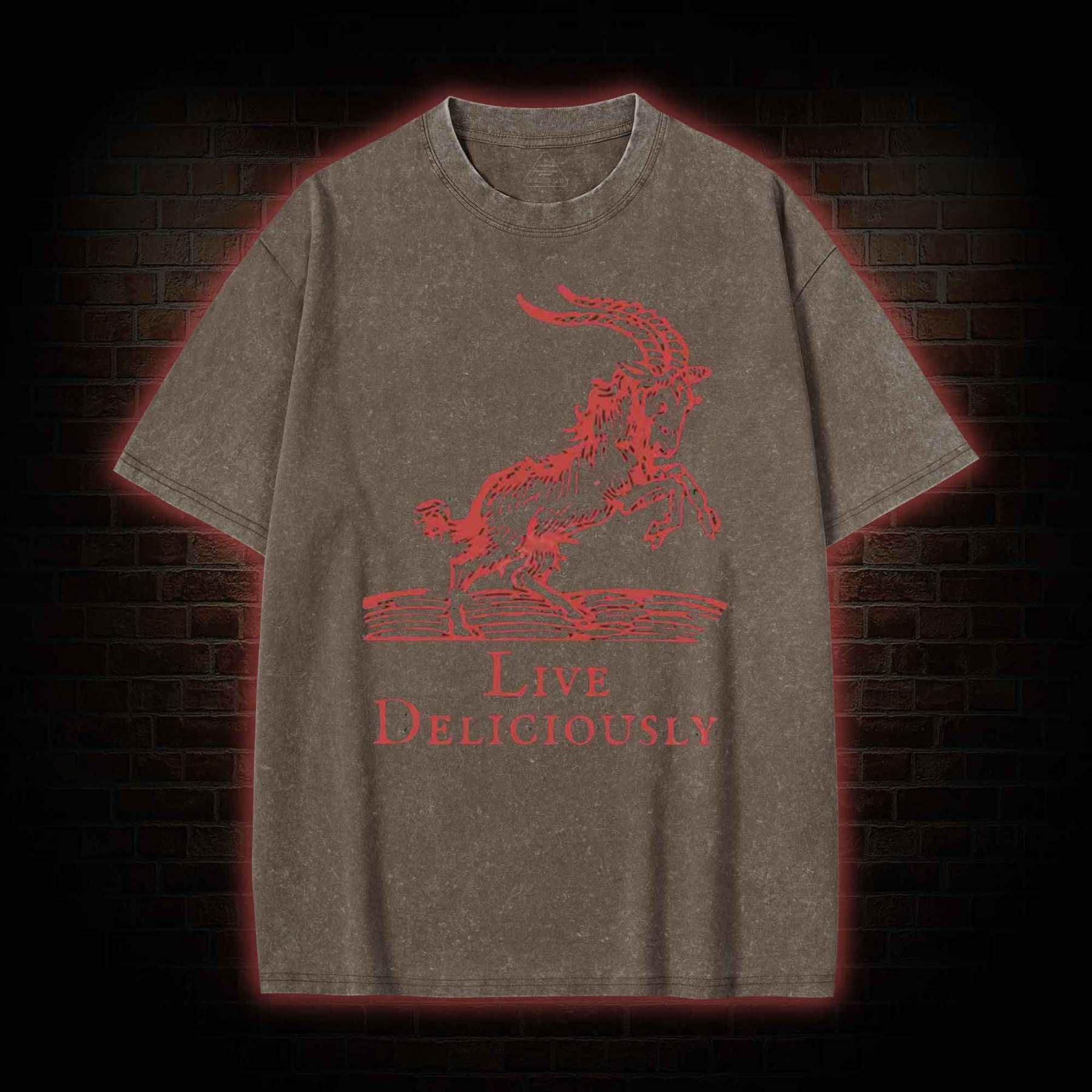 Live Deliciously Washed T-shirt
