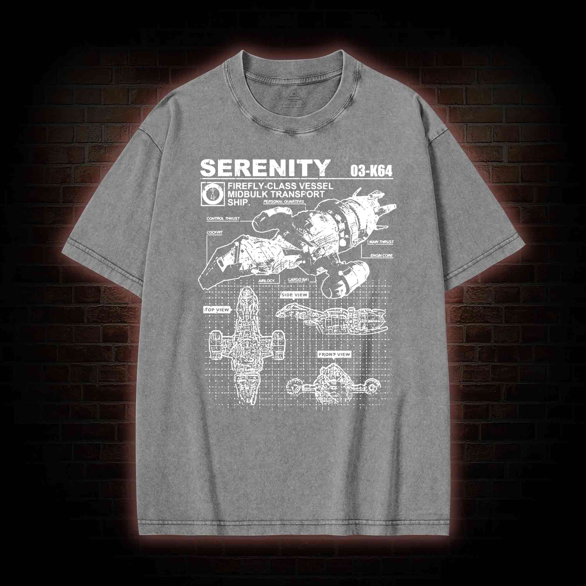 Firefly vessel Washed T-shirt