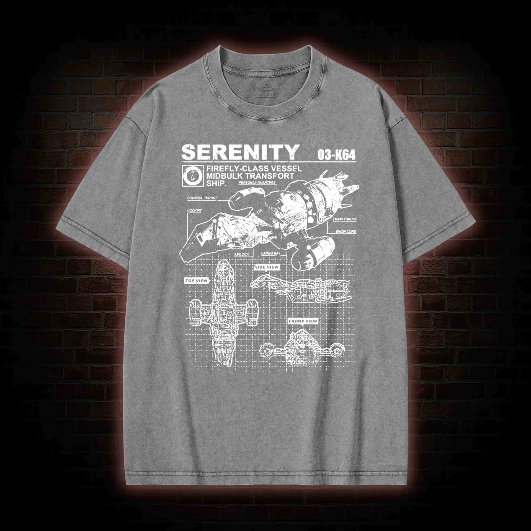 Firefly vessel Washed T-shirt