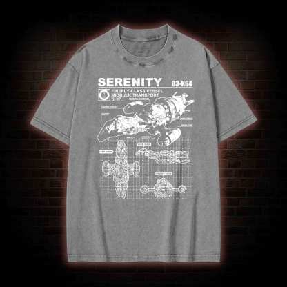 Firefly vessel Washed T-shirt