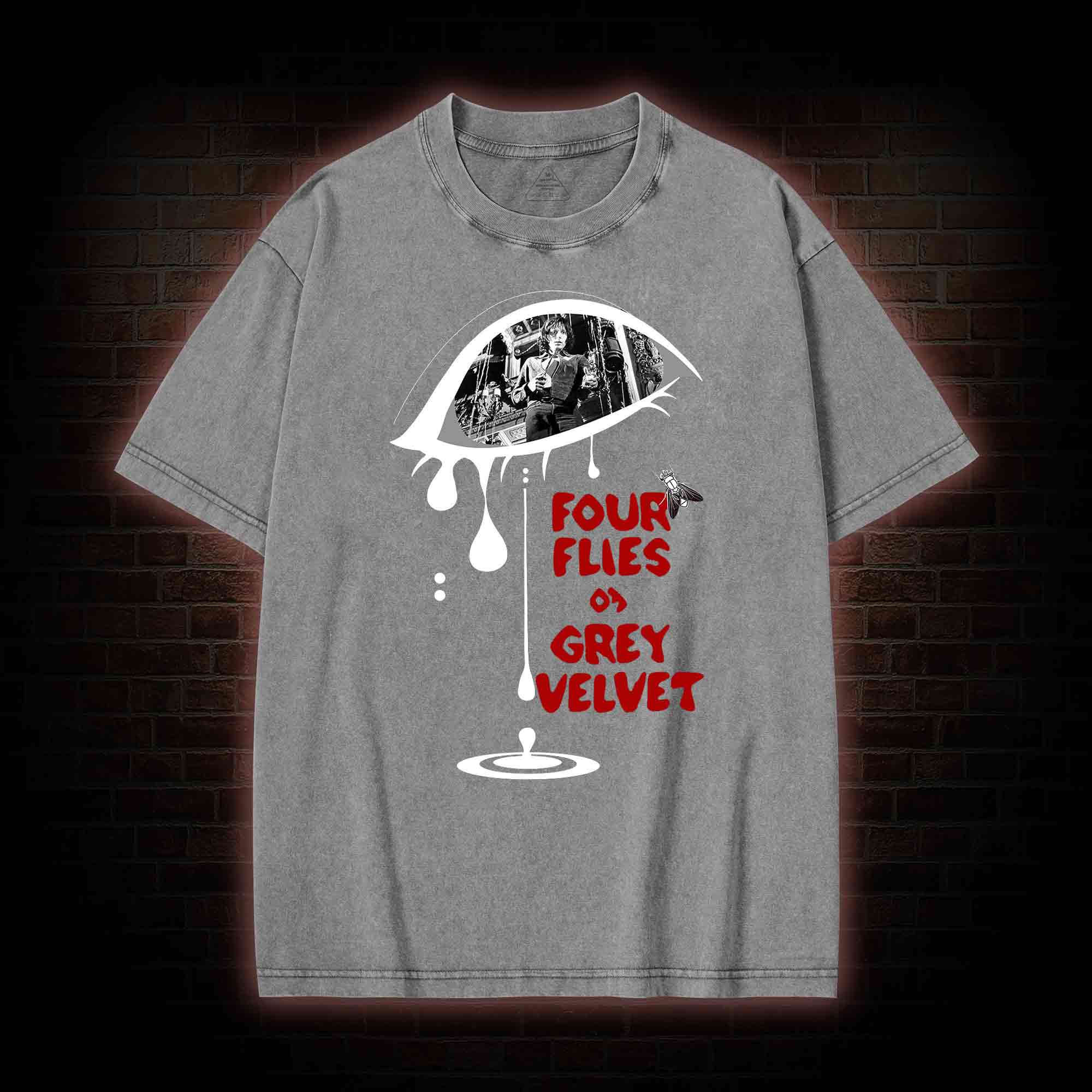 Four Flies Washed T-shirt