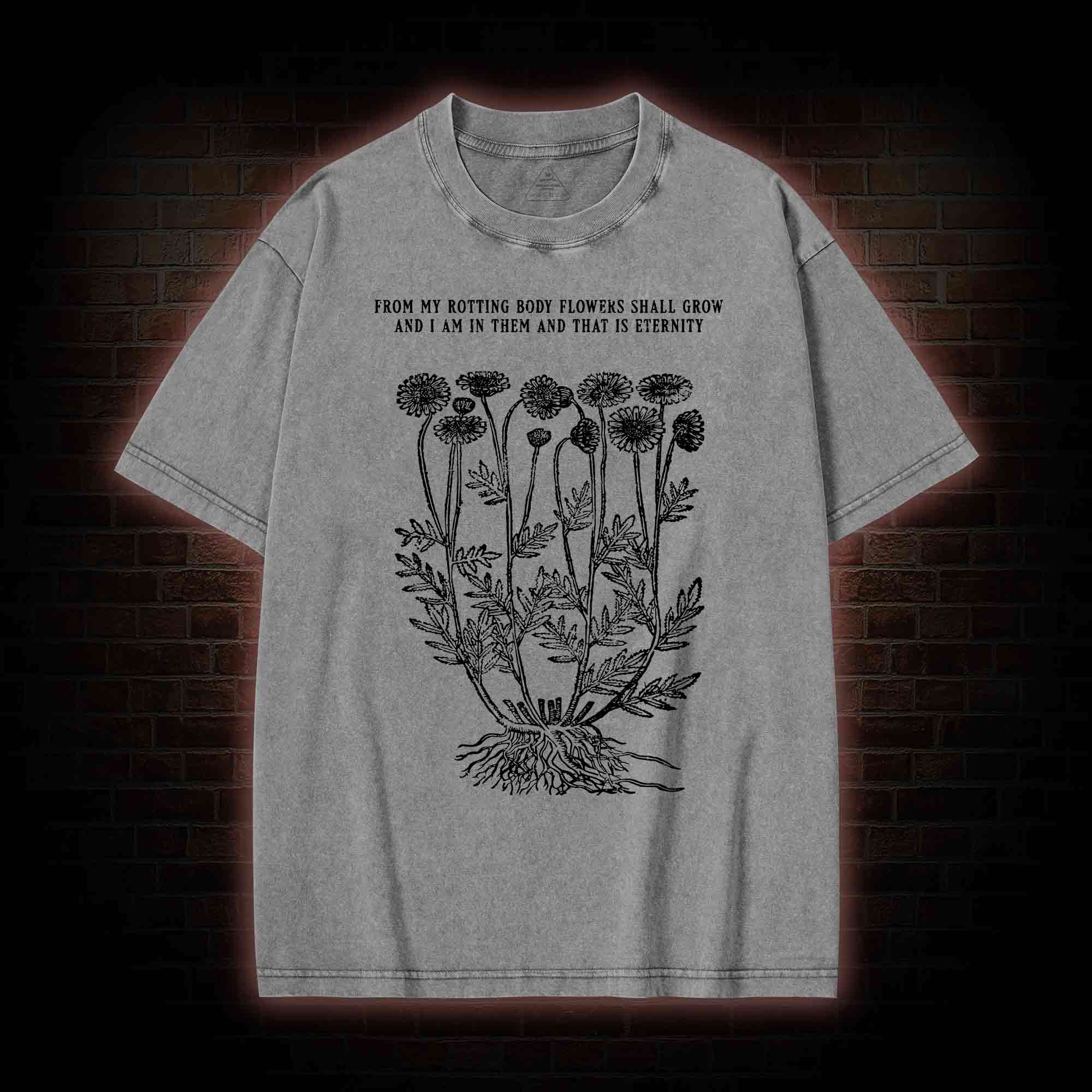 Eternity Flowers Washed T-shirt