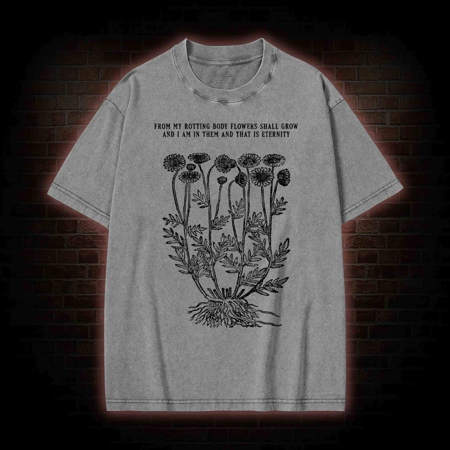 Eternity Flowers Washed T-shirt