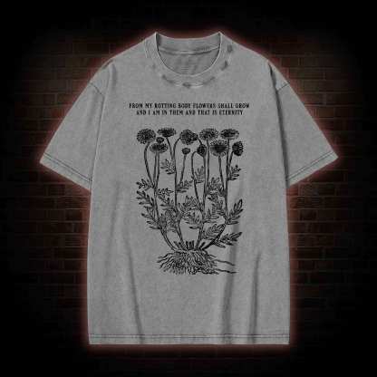 Eternity Flowers Washed T-shirt